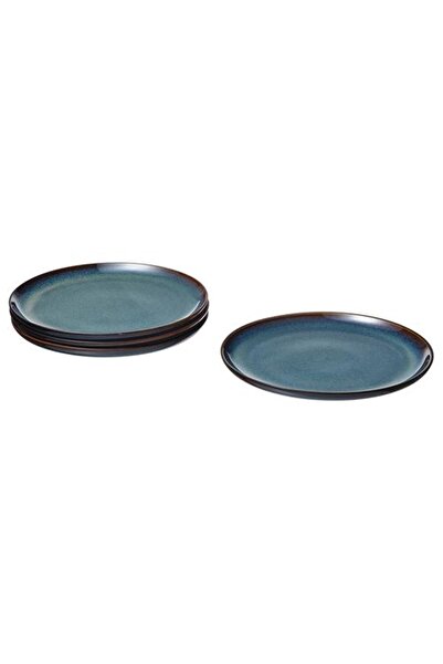 IKEA Gladelıg 4 Parça Mavi Tabak Set