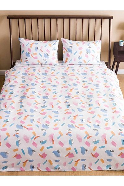 LC Waikiki Σετ Παπλωματοθήκης Lcw Home με διπλό σχέδιο Ranforce