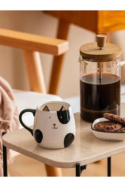 LC Waikiki Ceramic Mug with Cow Figure 350 ml