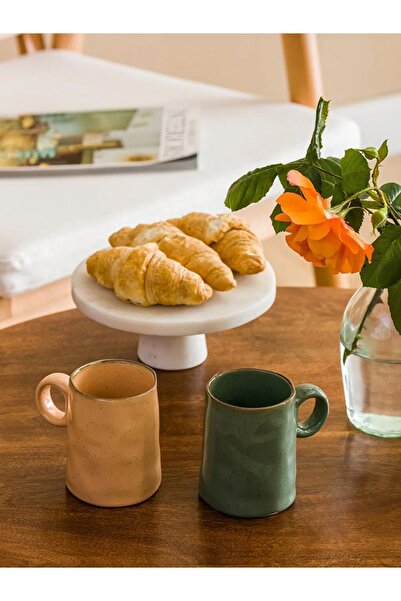 LC Waikiki Lcw Home Mixed Printed Handmade Ceramic 2-Pack Mug 355 ml