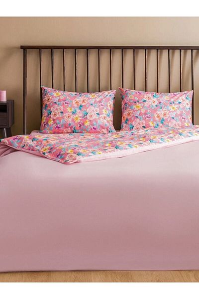 LC Waikiki Σετ Παπλωματοθήκη διπλής όψης LCW HOME Floral Printed