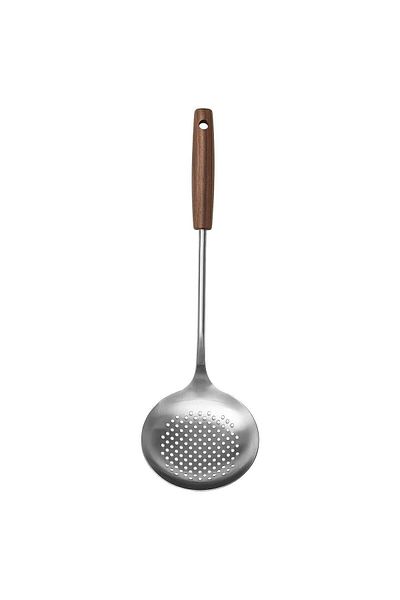 IKEA SLITSTARK colander, stainless steel-walnut, 38 cm