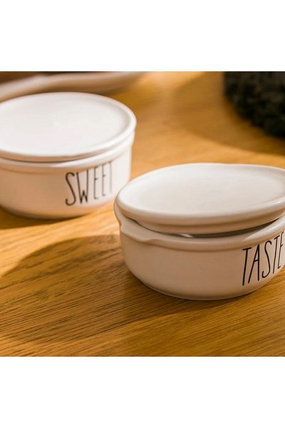 LC Waikiki LCW HOME Printed Ceramic Storage Container Set of 2