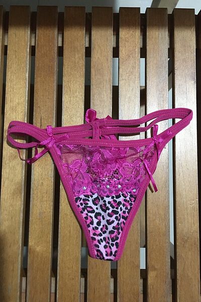 Nana & Mayka Moda Chiloți cu model leopard, cu fundă de piatră, cu șnur dublu elastic, XS-S-M