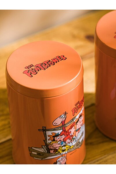 LC Waikiki Stone Age Printed Storage Container Set of 2 Metal