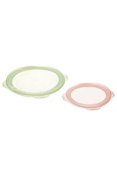 IKEA 2 Parça Gıda Koruyucu Vakum Kapak Pembe-Yeşil 2 li Kapak