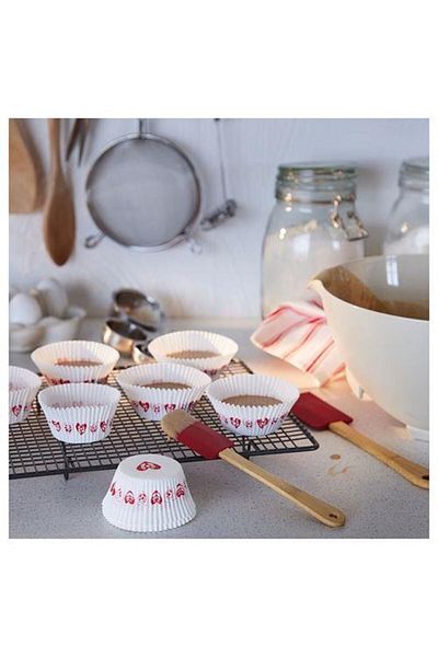 IKEA 2-Piece Bamboo Spatula Meridyendukkan Red-white Practical Kitchenware