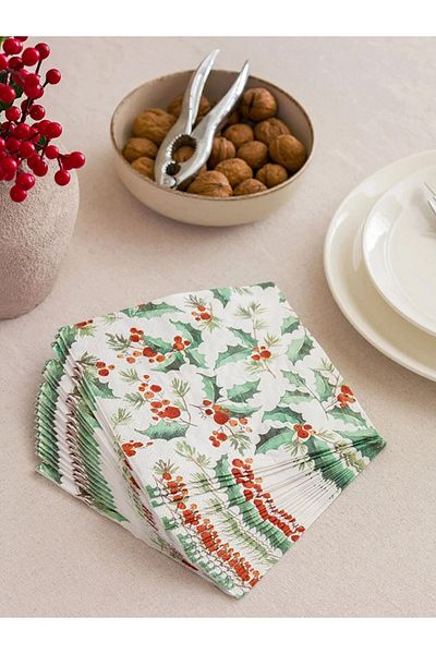 LC Waikiki Set of 20 Home Floral Printed Napkins