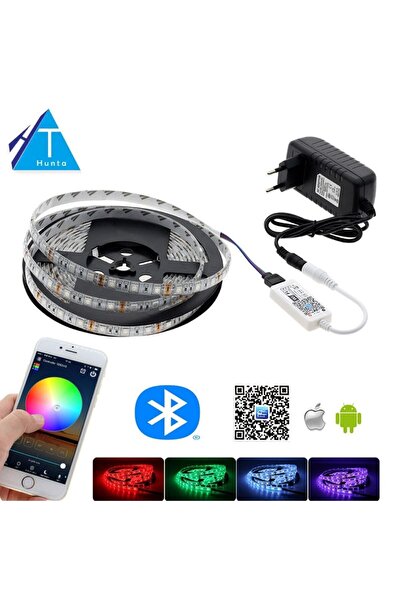 LEDONLİNE 5 Metre Tv Arkası Rgb Şerit Led Telefon Kontrol Tavan Koridor Led