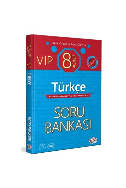 Editör Yayınevi 8. Sınıf Vip Türkçe Soru Bankası