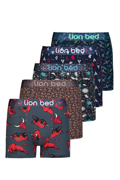 Miss Blue Moon Ανδρικά Boxers με βαμβακερά σχέδια Premium 5 Pack 4000