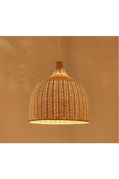 AbajurAksesuar Single Rattan Bamboo Chandelier