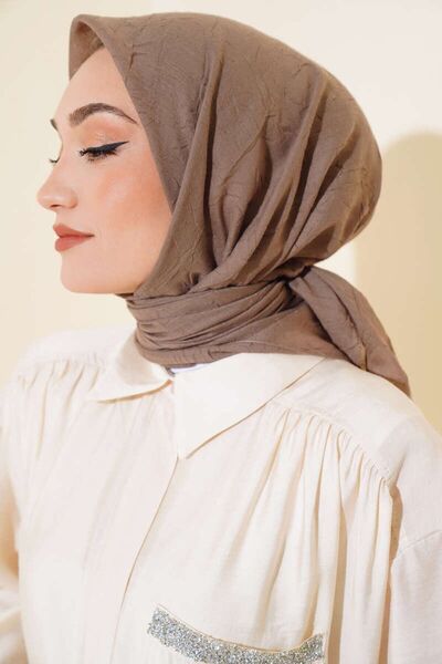 m moon scarf Premium Bamboo Kraş - Κασκόλ κάστανο