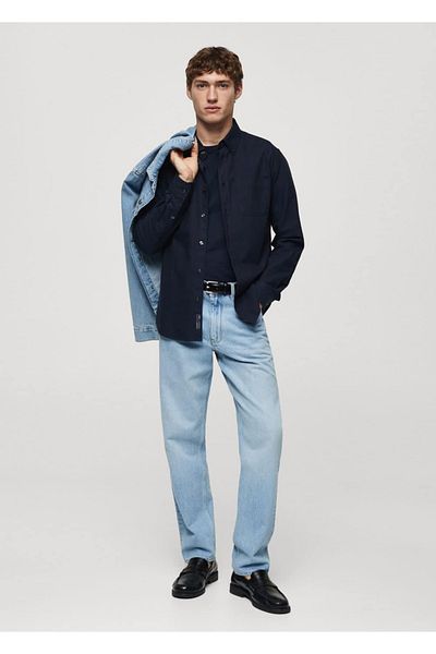 MANGO Man Regular fit cotton Oxford shirt