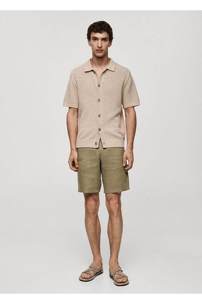 MANGO Man Slim-Fit-Bermudashorts aus 100 % Leinen