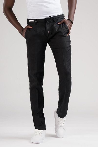 Ecer Raw Linen Jogger Pants - 100% Linen, Slimfit, Elastic Waist and Thread