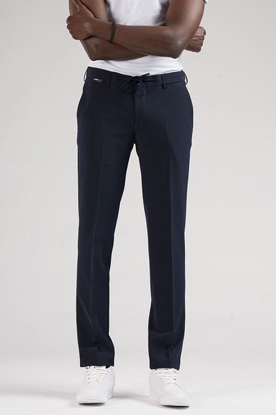 Ecer Summer Slimfit Seersucker - Half Elastic Jogger Pants