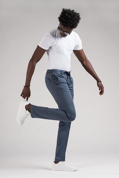 Ecer Summer Slimfit Seersucker - Half Elastic Jogger Pants