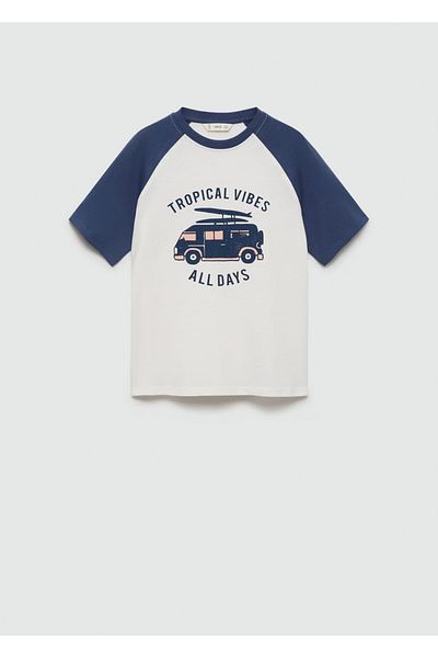MANGO Kids Tricou Albastru Pentru Copii