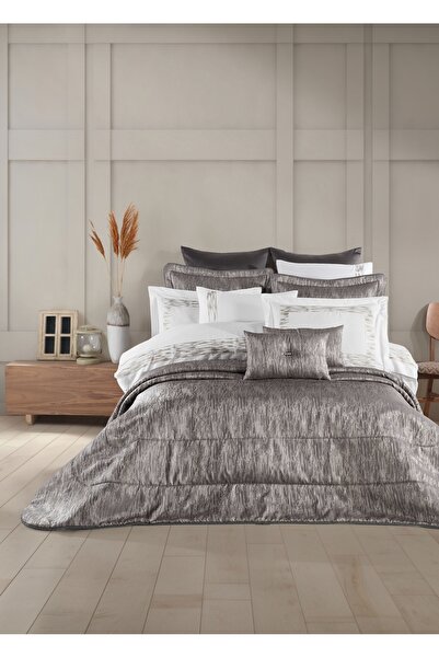 Dantela Arvent Jakarlı Elyaflı Yatak Örtüsü Takımı