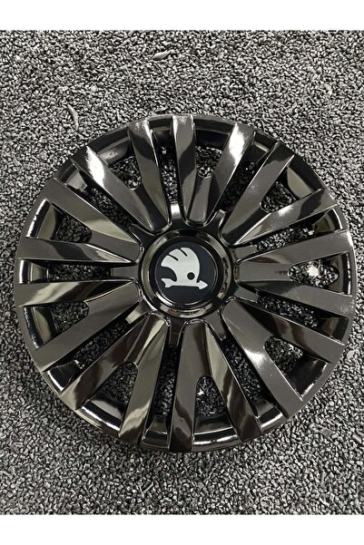 YILAPJANT Skoda 14" Inç Inç Kırılmaz Jant Kapağı 4 Adet Siyah