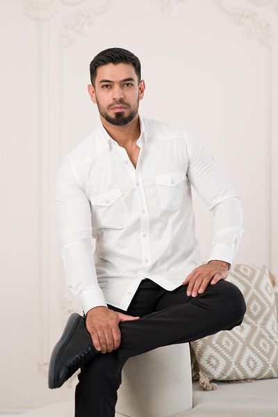Paul Martin Βαμβακερό πουκάμισο Slimfit - Διπλό κάλυμμα και τσέπες