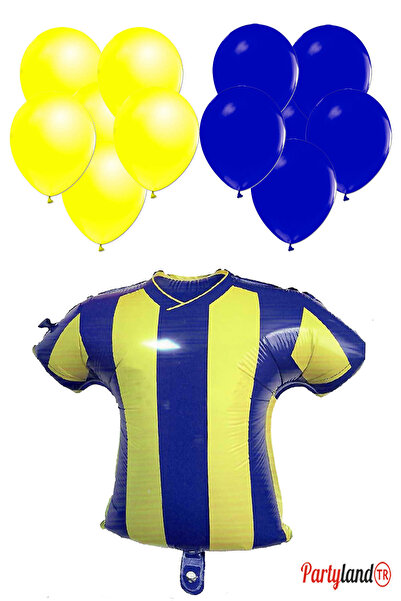 PartylandTR Taraftar Forma Folyo Balon 45 cm. ve 12 Adet Balon