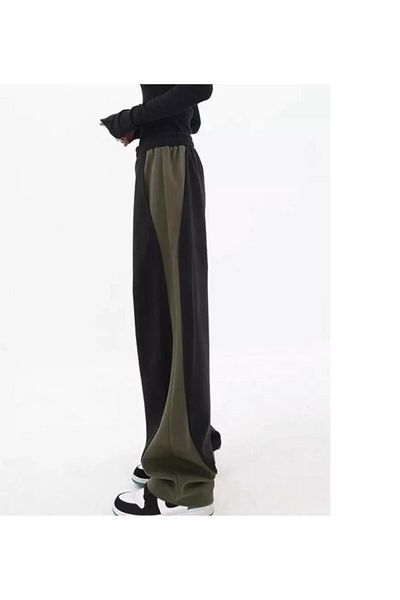 DEEFWEAR Y2k Black KnittEd TrousErs-swEatpants SEt