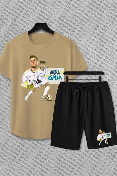 aynewmoda Güller Printed T-shirt and Shorts Set