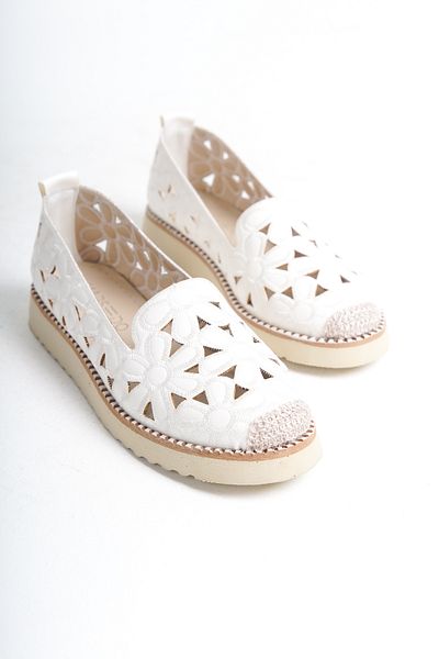 MARSEDO Paulo Women's Flower Patterned Flat Heel Ballerina Shoes
