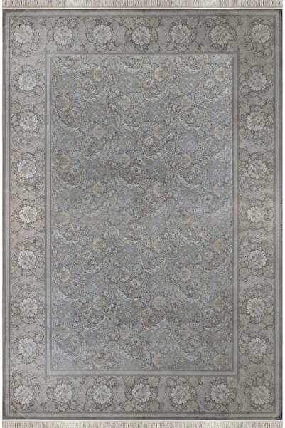 APEX HALI Crystaly 5441 gri krem Yüksek Kalite Ipek Bambu Parıltılı 100 tarak...