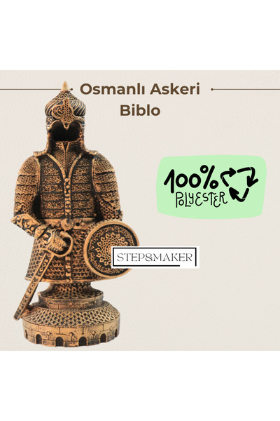 Step and Maker Cevşen Selçuklu Osmanlı Askeri Polyester Biblo 2li Set