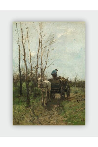 fırsatlar diyarı Anton Mauve, Gathering Wood - 1888 Vintage Art Duvar Posteri...