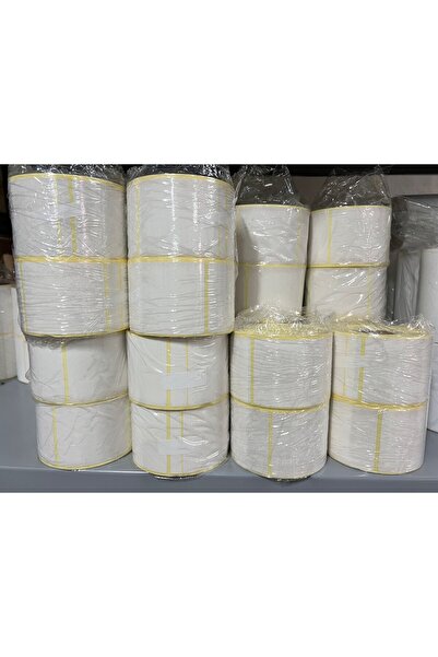 AYSAN ETİKET Boş Yapışkanlı Kuşe Barkod Etiketi 100mm X 100mm