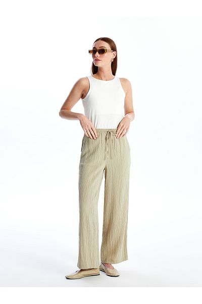 LC Waikiki Comfortable Molded Women's Trousers with Elastic Waist