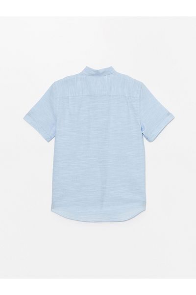 LC Waikiki Ανδρικό πουκάμισο Regular Fit με λινό μείγμα - κοντό μανίκι