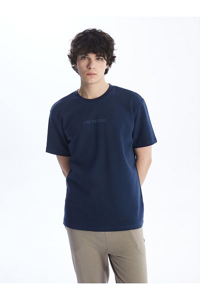 LC Waikiki Bedrucktes Herren-T-Shirt – Rundhalsausschnitt, kurze Ärmel