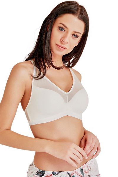 JENSCA Σουτιέν Ecru Magic Form Sponge Tulle No Underwire 4636