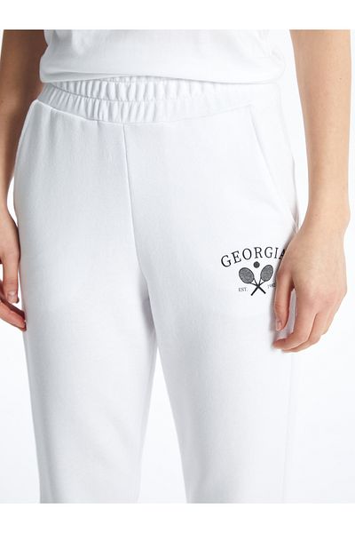 LC Waikiki Women's Jogger Sweatpants - Elastic Waist and Printed