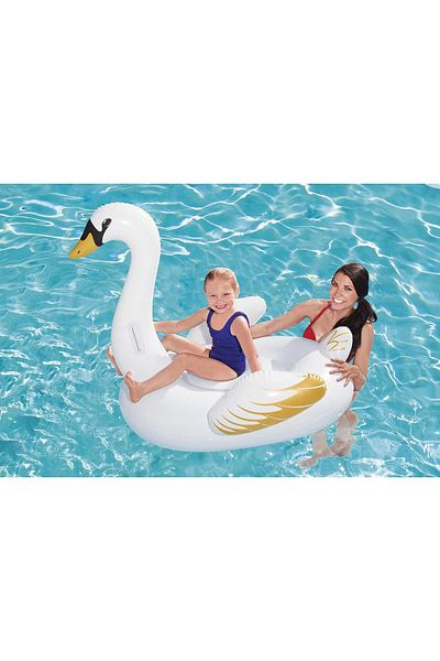 BESTWAY Swan Rider Inflatable Swan - Sea and Pool Swan 122x122 cm