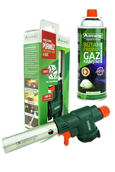 Orcamp Profesyonel Pürmüz Başlık Ve 1 Adet 227 Gram Gaz Kartuş Seti