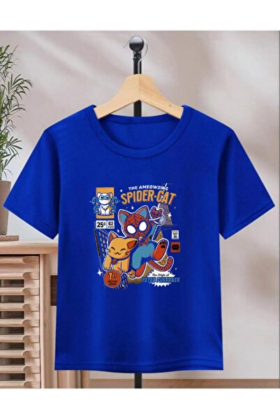 oneagılyazı Unisex Kids T-shirt - Spider Cat Printed