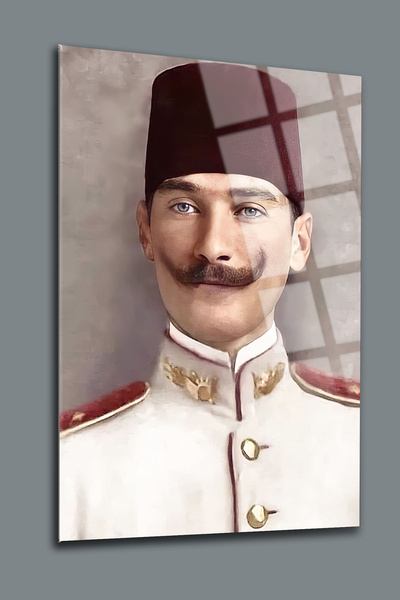 glassartdesign Γυάλινη ζωγραφική Ataturk 100