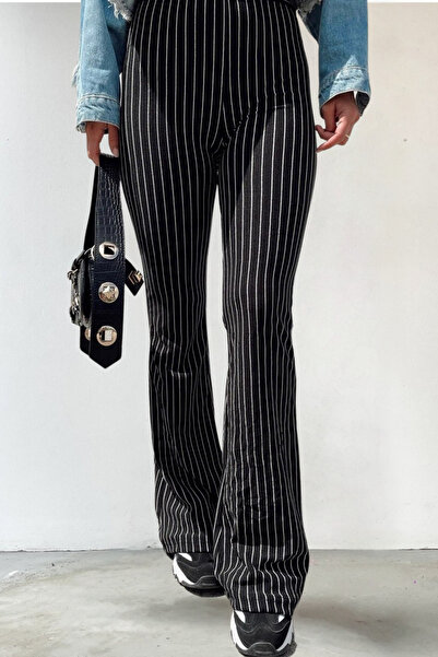 BayBayan Ψηλόμεσο Άνετο Κομμένο - Γυναικείο Παντελόνι Bürümcük Palazzo