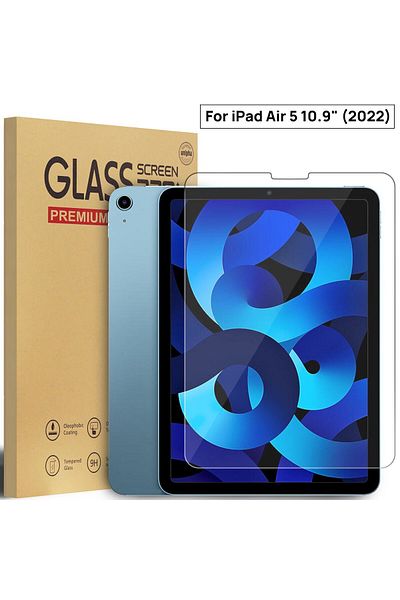 corcishop 2022 ابل ايباد اير 5الجيل - واقي شاشة مقوى ممتاز متوافق مع 10.9 بوصة، زجاج غير قابل للكسر
