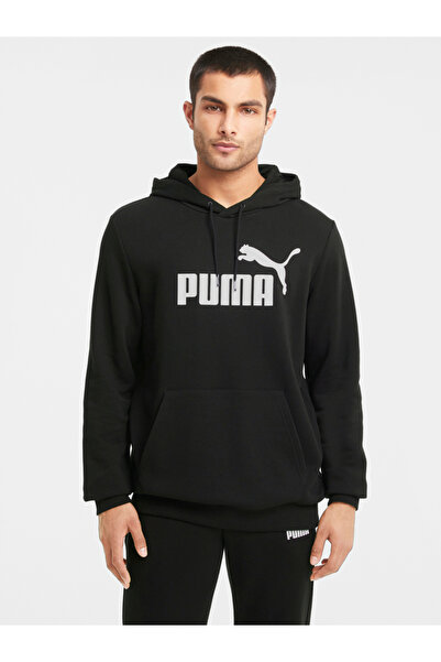 Puma Essential Big Logo Print Long Sleeves Knit Hoodie