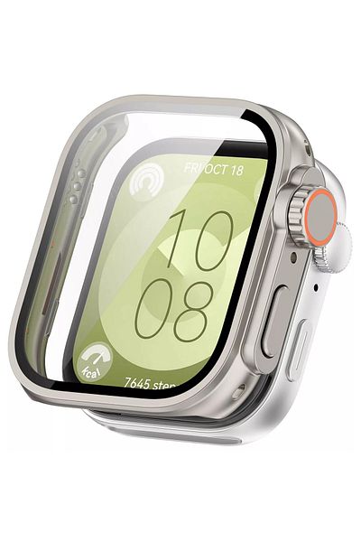 Nezih Case محول حافظة Huawei Watch Fit 3 - 49 ملم لساعة Apple Watch Ultra مع واقي شاشة