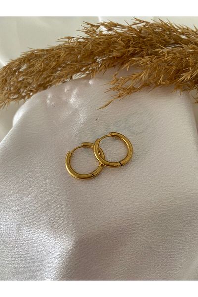 stainless steell Steel Earrings - Classic Hoop Design