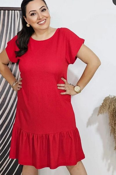 sinemisxxl Red Lycra Wrap Dress - Back Detail