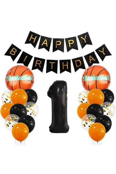 DÜVENCİ TİCARET Birthday Basketball Themed Balloon Set - Concepti
